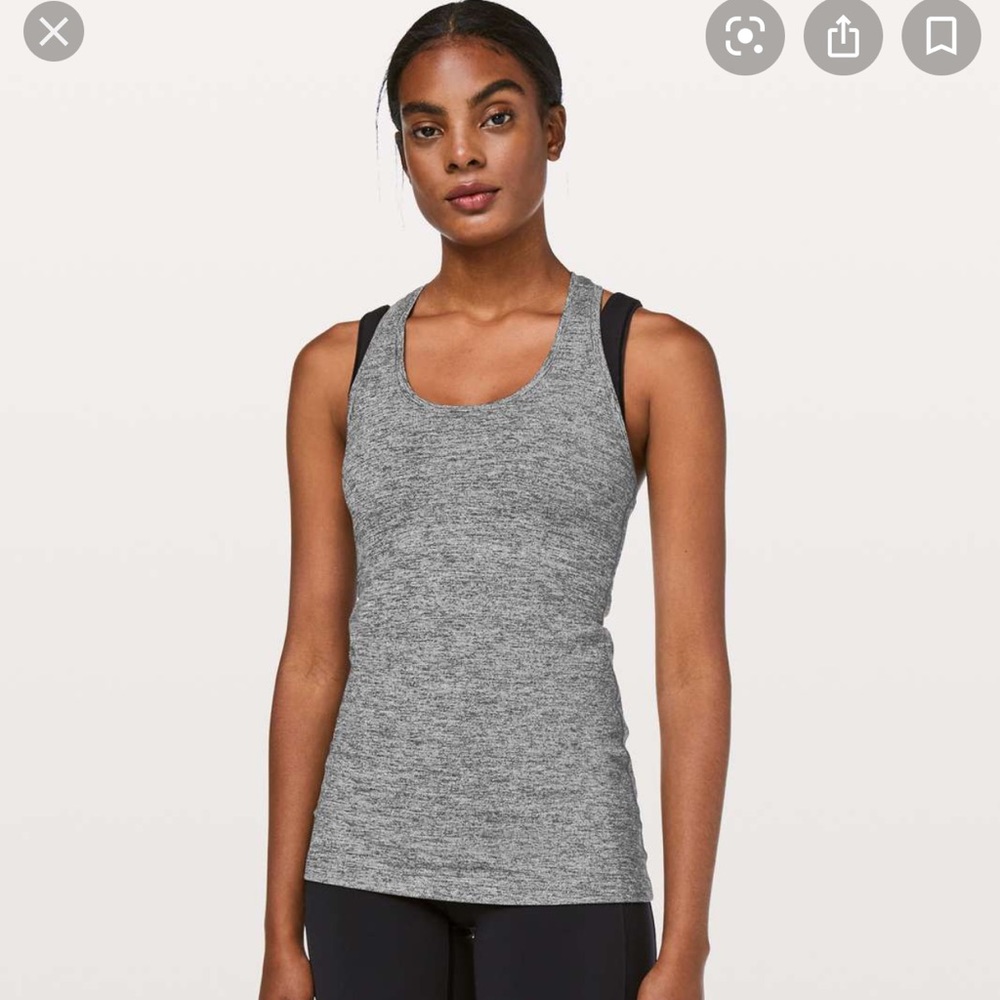 Lululemon gray racer back tank II - size 6